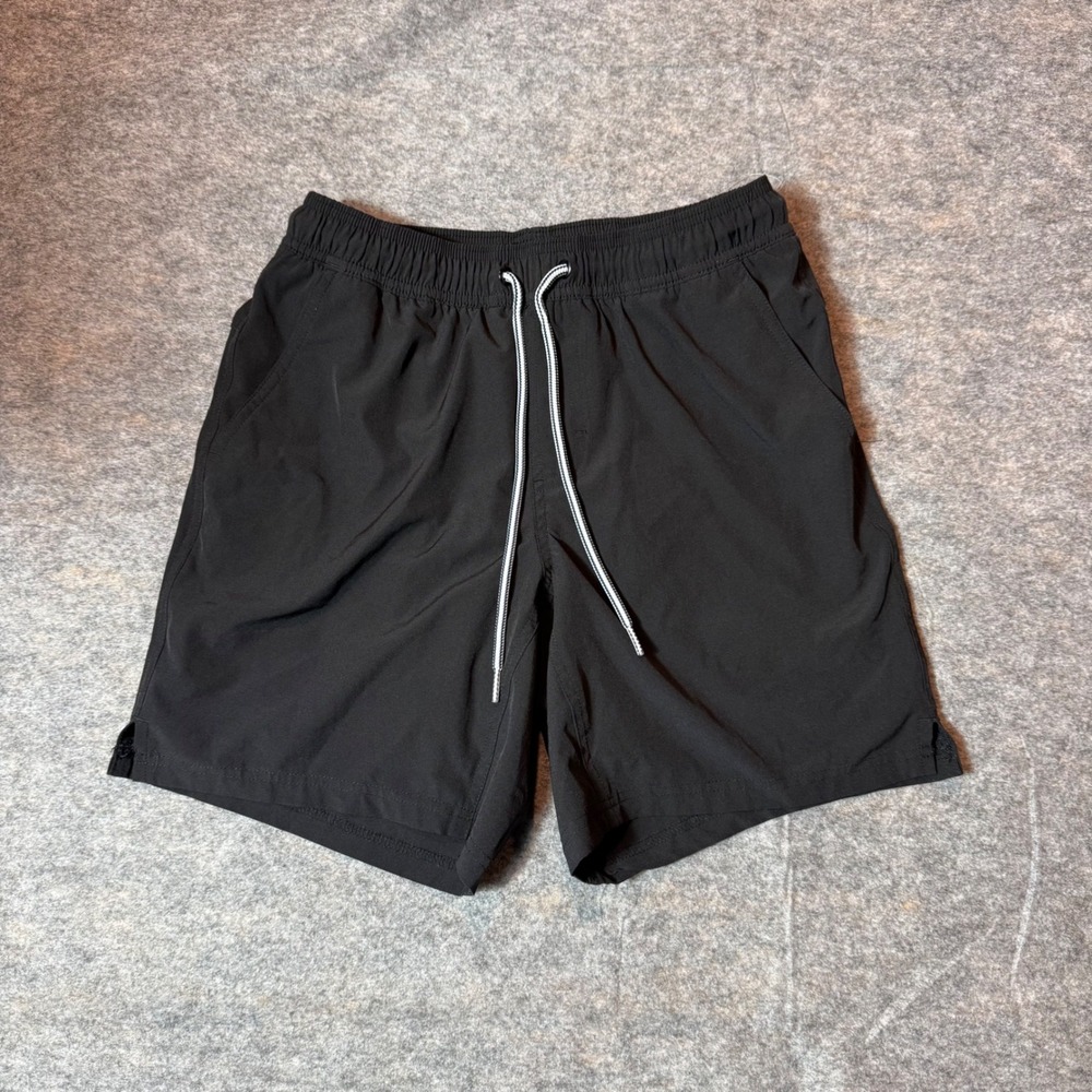 Performance Athletic Shorts Mens S Black Lined Running Gym 7" Inseam